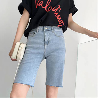 Quần Short Jean Nữ đùi co giãn thời trang bò Hàn Quốc ngắn lửng lưng cao thun Denim chun nữ ôm body Mảnh khả