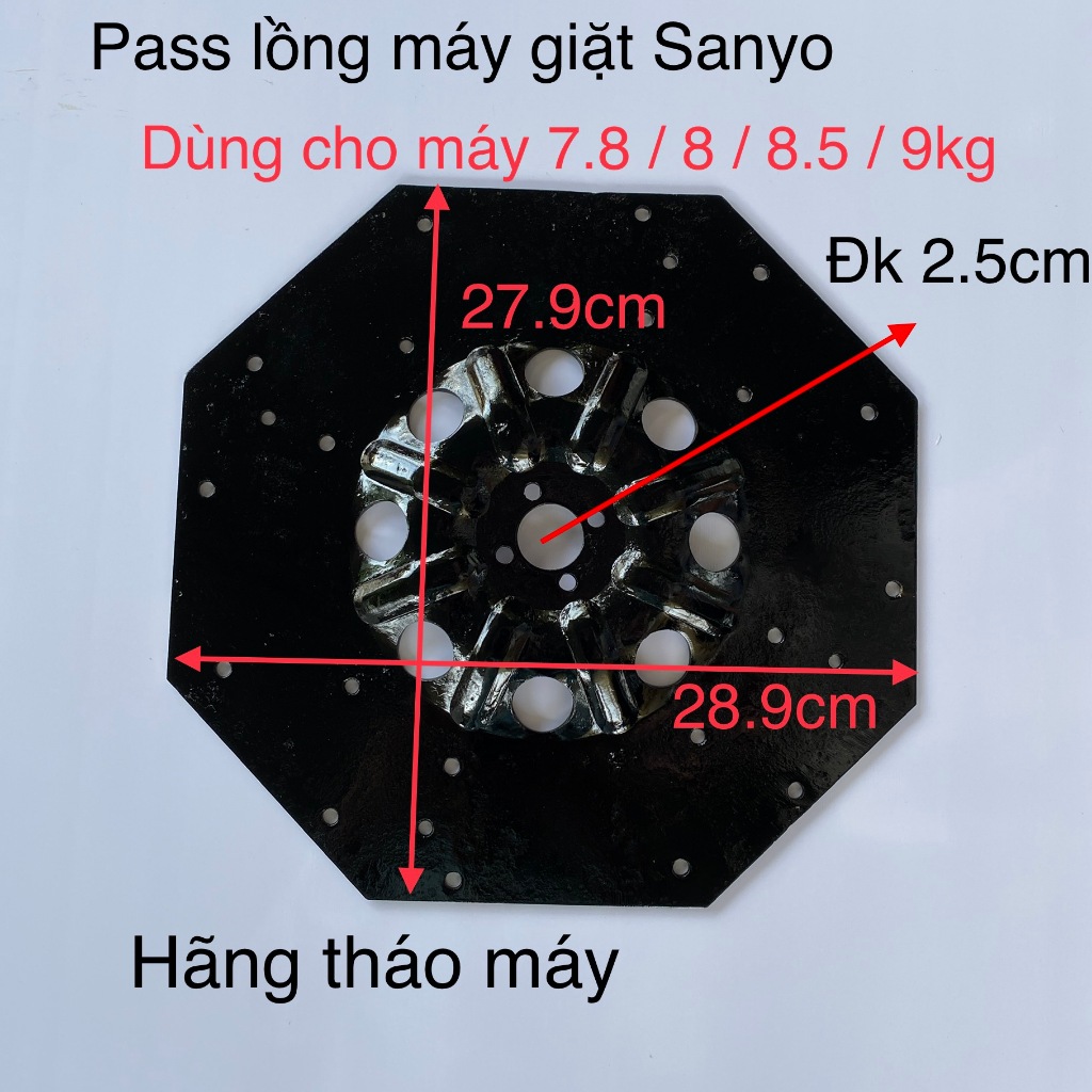Pass mâm máy giặt sanyo ( hãng tháo máy )