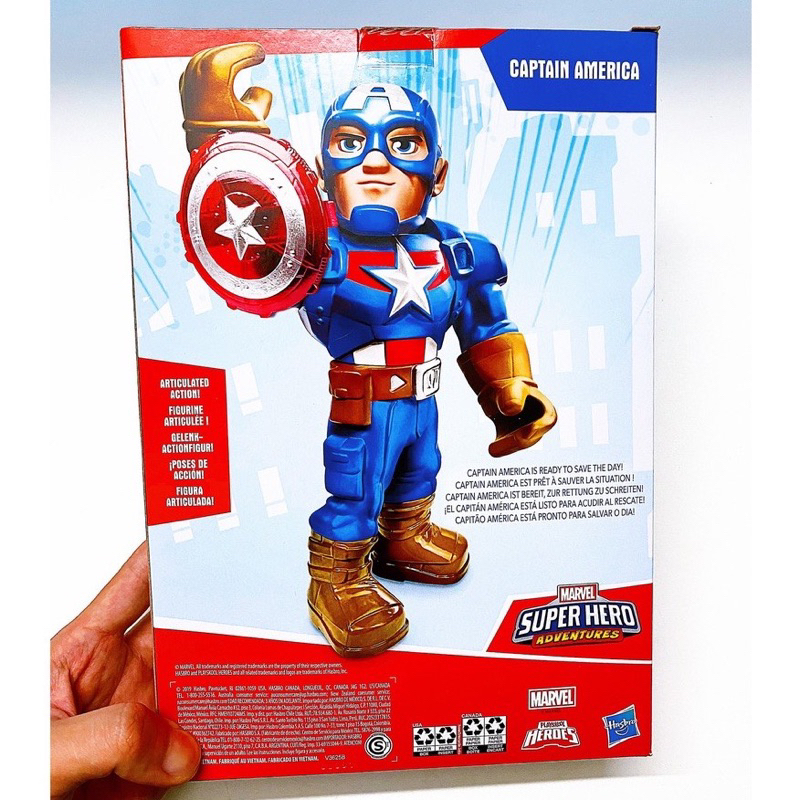 Mô hình nhân vật đội trưởng Mỹ - Captain America Size lớn cao 27cm Nobox