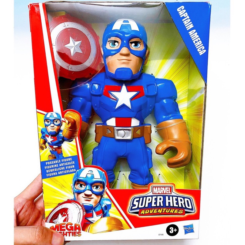 Mô hình nhân vật đội trưởng Mỹ - Captain America Size lớn cao 27cm Nobox
