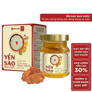 Yến sào Nam Dược tổ yến chưng hồng sâm và đông trùng lọ 70ml