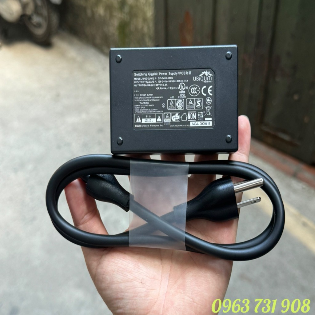 Bộ nguồn UBNT POE GP-D480-050G 48V 0,5A Gigabit hoàn toàn mới