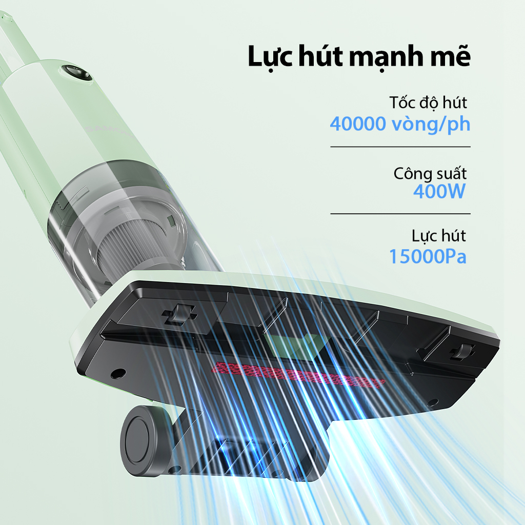 Máy Hút Bụi Cầm Tay Samono 15000Pa SW-VCG15 dung tích 800ml 2 trong 1 - Bảo Hành Chính Hãng 12 Tháng