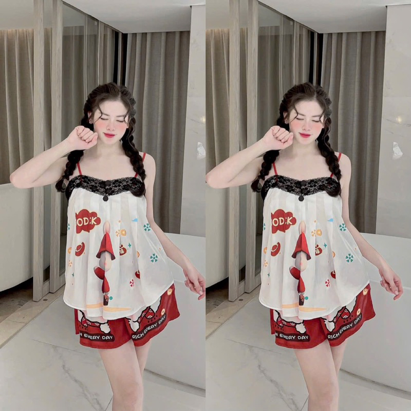 Đồ Bộ Lụa Latin Bigsize 55-90kg - Bộ 2 dây mặc nhà