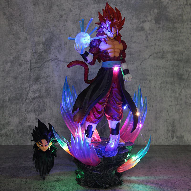 (Mô hình Dragon Ball) Vegito Super Saiyan GK 4 có dây+ đèn LED 2 đầu thay thế - cao 37,5cm