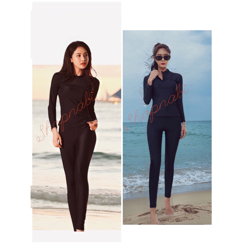 Đồ bơi nữ big size tay dài quần bơi dài- Bikini đi biển áo tay dài che nắng- đồ bơi giữ nhiệt nữ-shopnabi QDQL_AOLAN | BigBuy360 - bigbuy360.vn