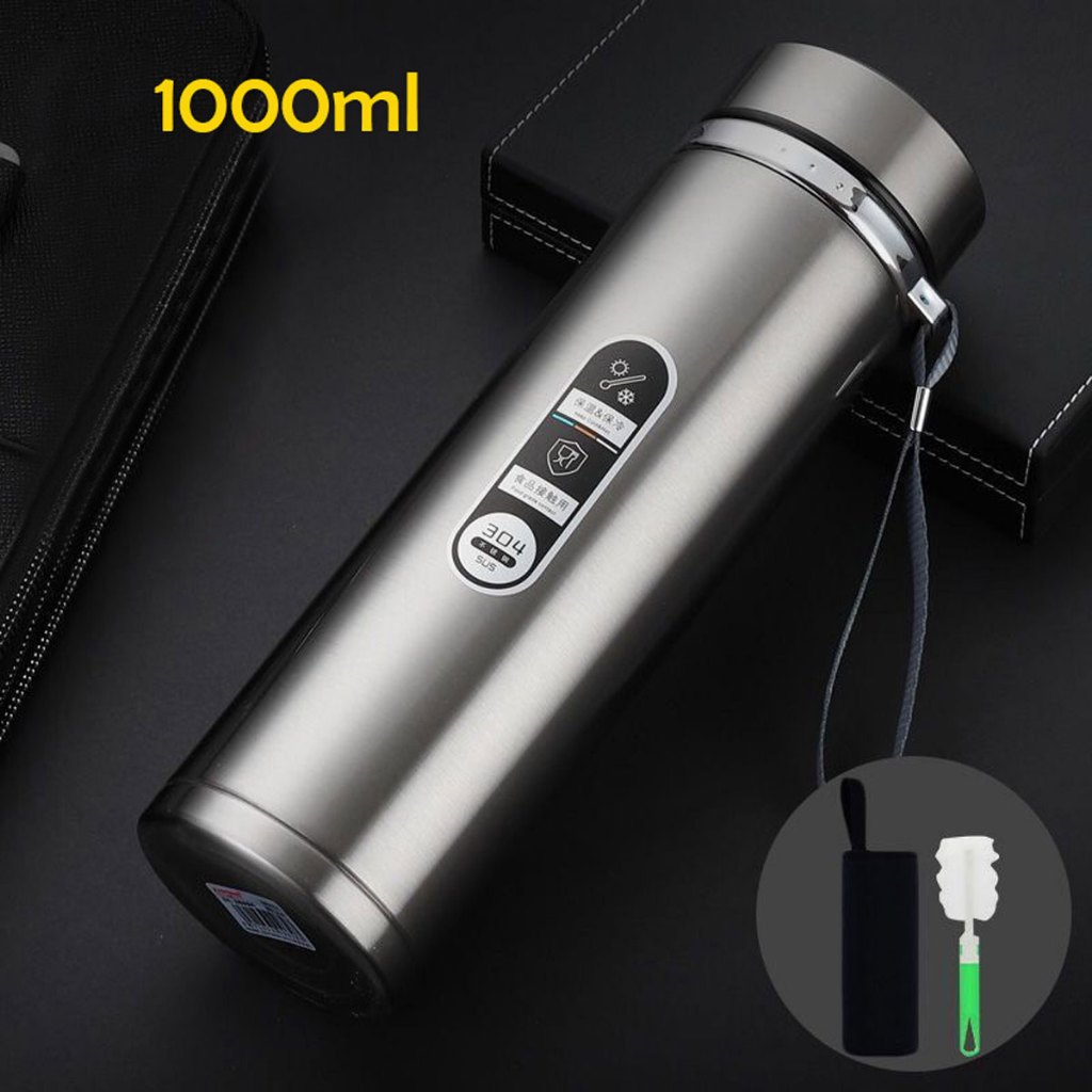Bình Giữ Nhiệt 1200ml XinLang INOX 304 DÀY KÈM LƯỚI LỌC VÀ DÂY ĐEO