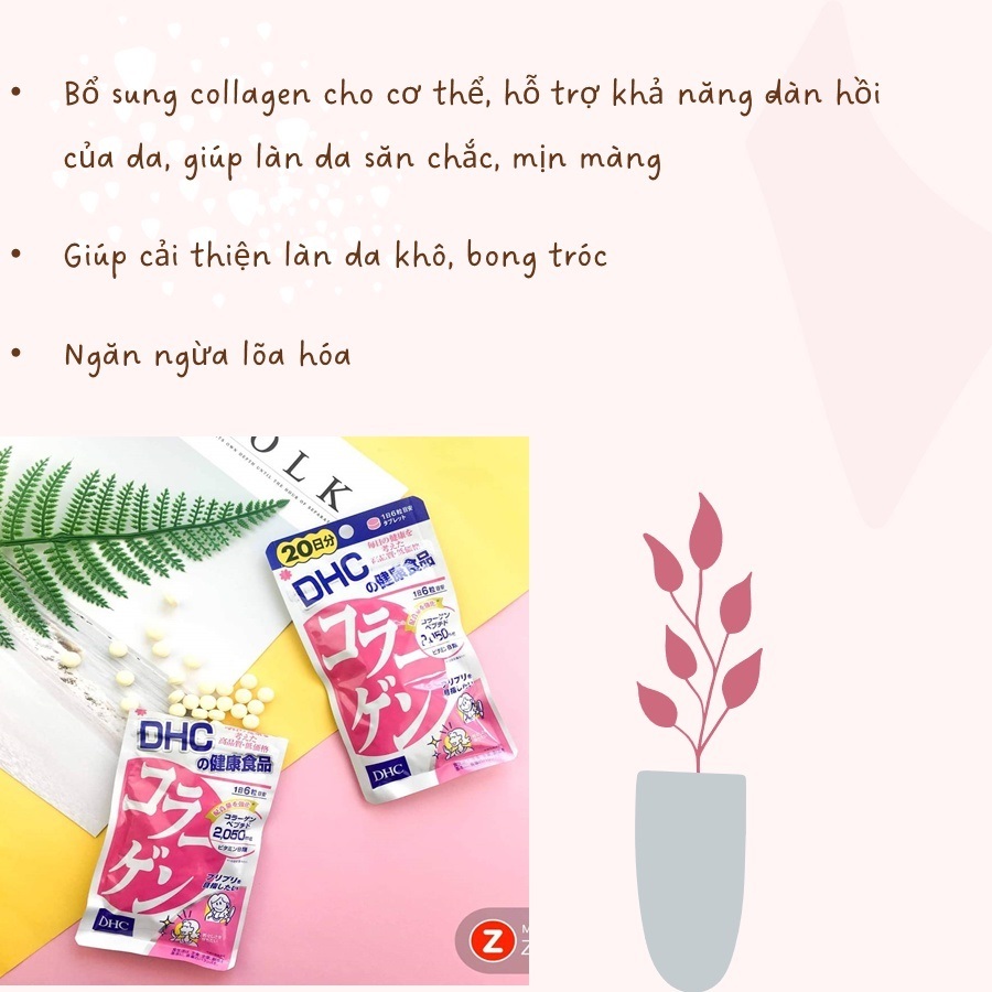 Viên uống làm đẹp da DHC Collagen Nhật Bản 60 ngày gói 360 viên