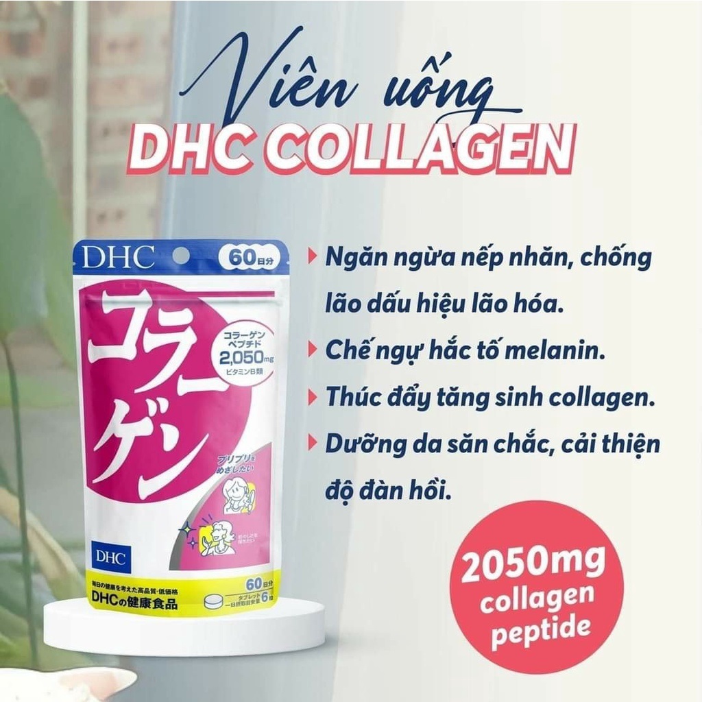 Viên uống làm đẹp da DHC Collagen Nhật Bản 60 ngày gói 360 viên