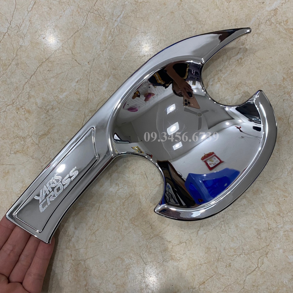 Ốp tay hõm cửa xe Yaris Cross 2023 2024 mạ crom sáng đẹp - hellooto shop