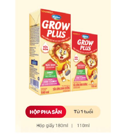 Sữa uống dinh dưỡng Grow plus 110ml/180ml - 1 hộp