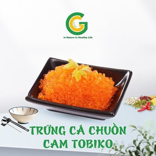 Trứng cá chuồn cam, đen Tobiko Nhập Khẩu Nhật Green Good rán, sushi, salad 500gr