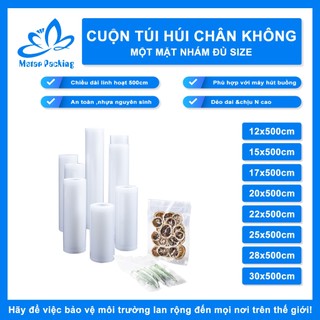 Túi hút chân không thực phẩm một mặt nhám Bộ 1 cuộn túi đựng thực phẩm dạng cuộn tiện lợi dài 500cm đủ kích thước