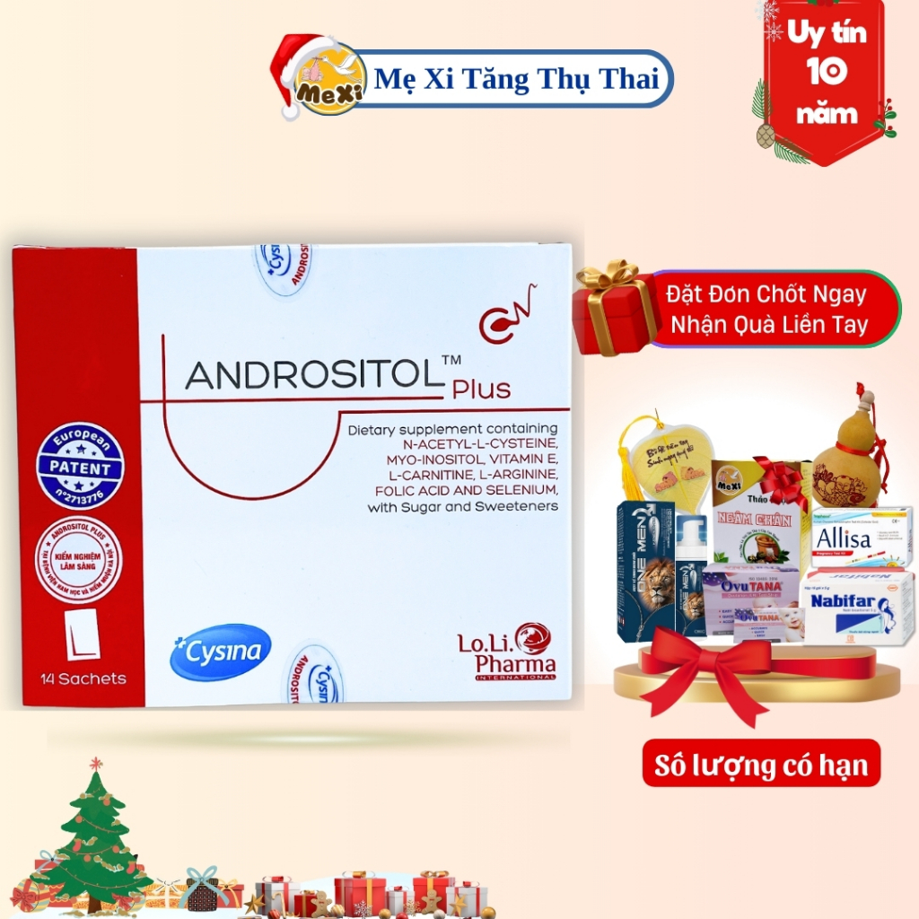 Mẹ Xi Andrositol Plus- Vitamin tổng hợp, bổ tinh trùng nam, tăng cường sinh lý nam, tăng chất lượng tinh trùng