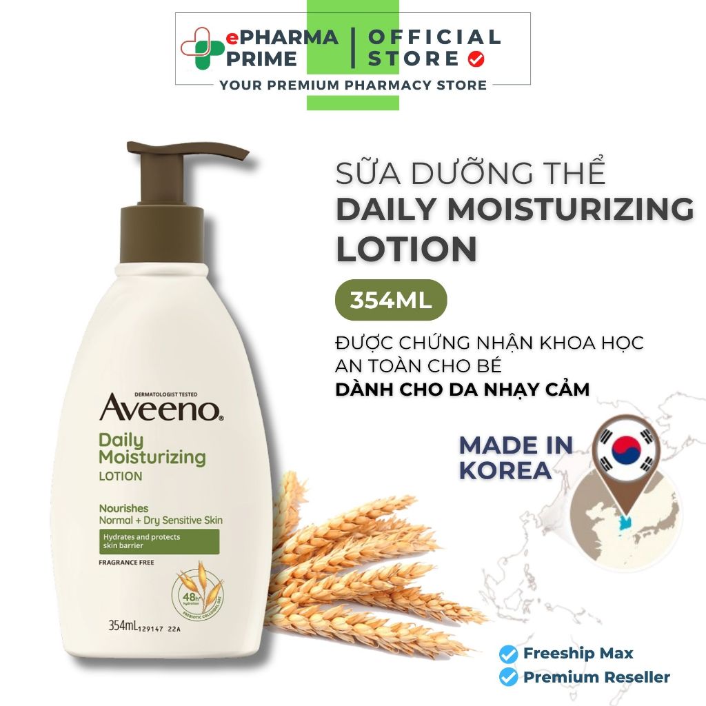 Sữa Dưỡng Thể Aveeno Daily Moisturizing Lotion Giữ Ẩm Hàng Ngày 354ml