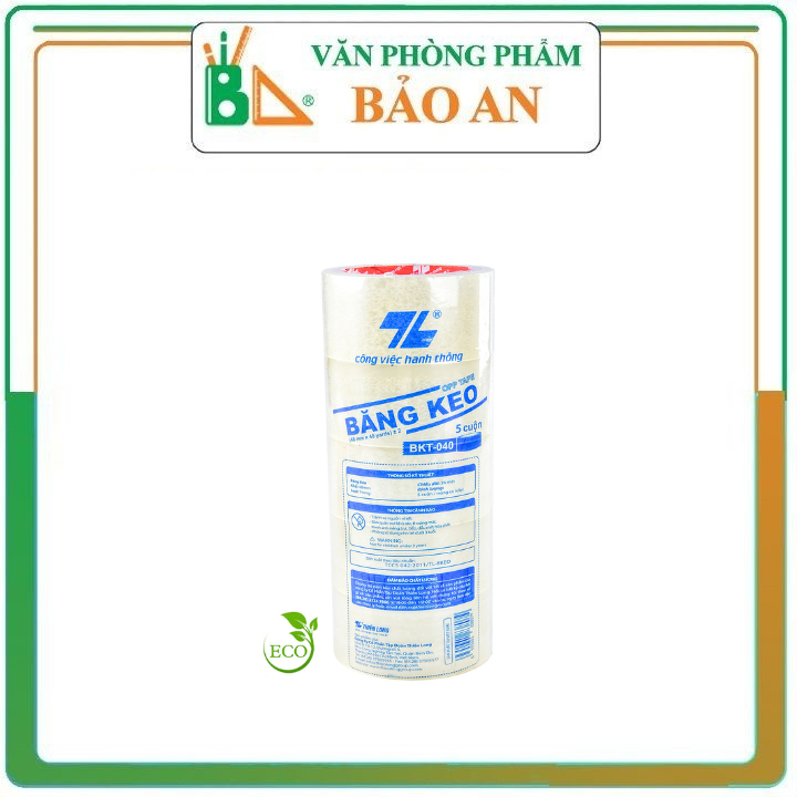 Combo 5 Băng Keo Trong Thiên Long BKT-040- 40 yards