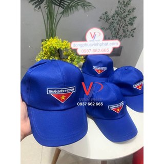Nón kết đoàn thanh niên - logo thêu Mũ Lưỡi Trai Đoàn Thanh Niên VIỆT NAM Gía Rẻ - Màu Xanh Tiêu Chuẩn