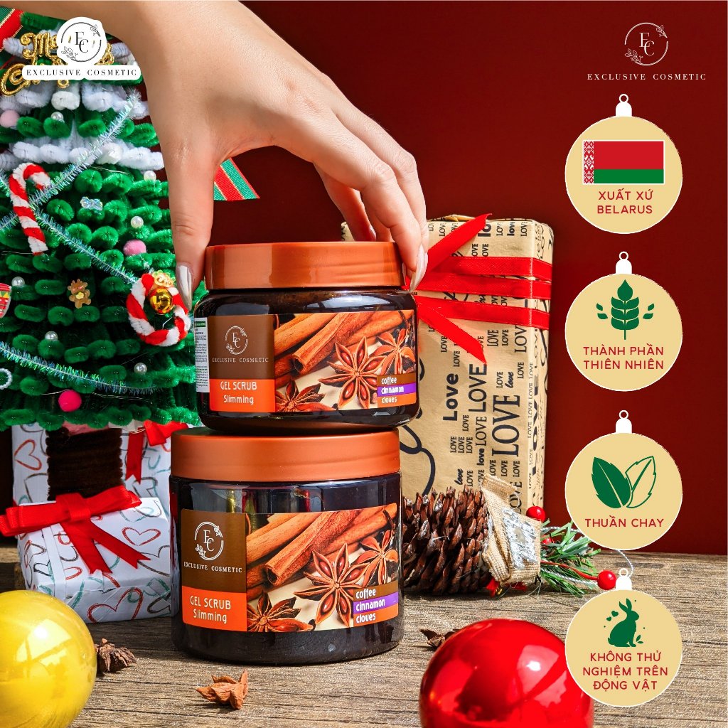 Tẩy Tế Bào Chết Dành Cho Body Exclusive Cosmetic Chiết Xuất Quế Hồi & Cafe