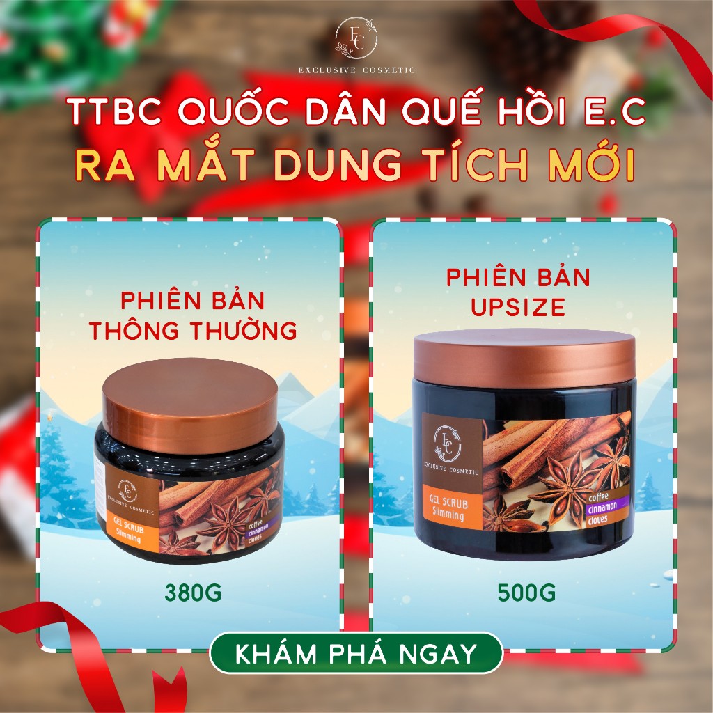 Tẩy Tế Bào Chết Dành Cho Body Exclusive Cosmetic Chiết Xuất Quế Hồi & Cafe