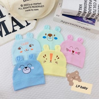 Mũ Sơ Sinh Cotton 2 Lớp Nhiều Mẫu Cho Bé Trai Bé Gái