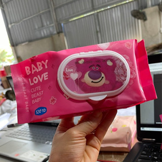 LẺ 1 Gói 120 tờ Khăn Giấy Ướt Baby Trẻ em Giấy ướt Gấu Dâu Thiên Phúc thu lê gia dụng