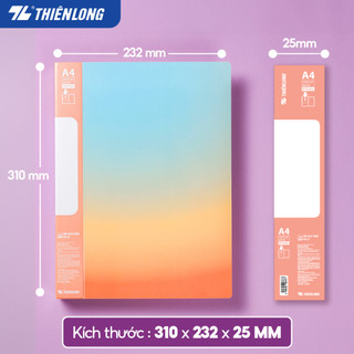 Tệp đựng tài liệu A4 Thiên Long Flexoffice 20/40/80 lá - Bìa đựng tài liệu, file đựng tài liệu A4, bìa lá nhiều ngăn