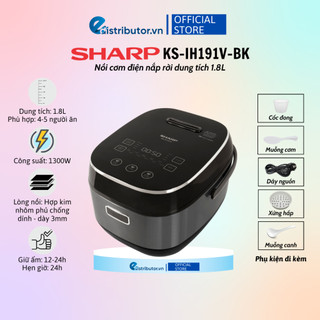Nồi Cơm Điện cao tần Sharp KS-IH191V-BK (1.8L) Đa Chức Năng - Hàng Chính Hãng