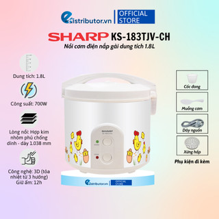 Nồi cơm điện sharp ks-183tjv-ch - hàng chính hãng