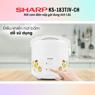 [HỎA TỐC] Nồi cơm điện Sharp KS-183TJV-CH (Dung tích 1.8L) - Hàng Chính Hãng