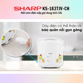 [HỎA TỐC] Nồi cơm điện Sharp KS-183TJV-CH (Dung tích 1.8L) - Hàng Chính Hãng