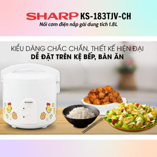 [HỎA TỐC] Nồi cơm điện Sharp KS-183TJV-CH (Dung tích 1.8L) - Hàng Chính Hãng