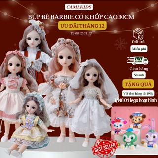  Set Búp Bê BARBIE cao 30cm cho bé có khớp kèm quần áo phụ kiện đồ chơi yêu thích quà tặng decor phòng CAMI KIDS 