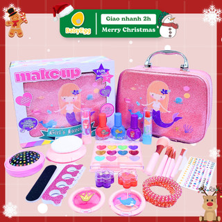 Bộ trang điểm cho bé gái loại 1 KHÔNG MÙI HẮC an toàn làm nail make up sơn móng tay son môi cho bé 3 4 5 6 7 8 9 tuổi