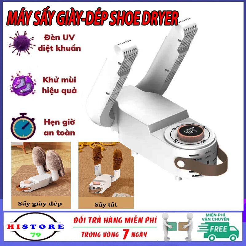 Máy Sấy Giày Shoe Dryer Đa Năng Làm Khô Nhanh Khử Mùi Hôi, Diệt Vi Khuẩn Bằng Tia UV, Xoay Chiều 360 Độ Thông Minh