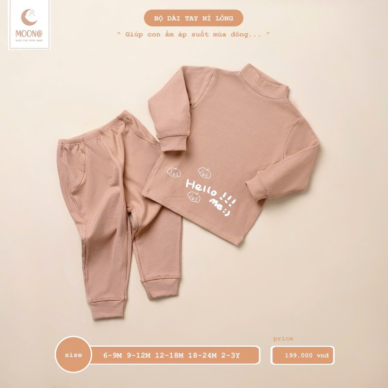 Bộ quần áo dài cài vai hãng Moon xả kho