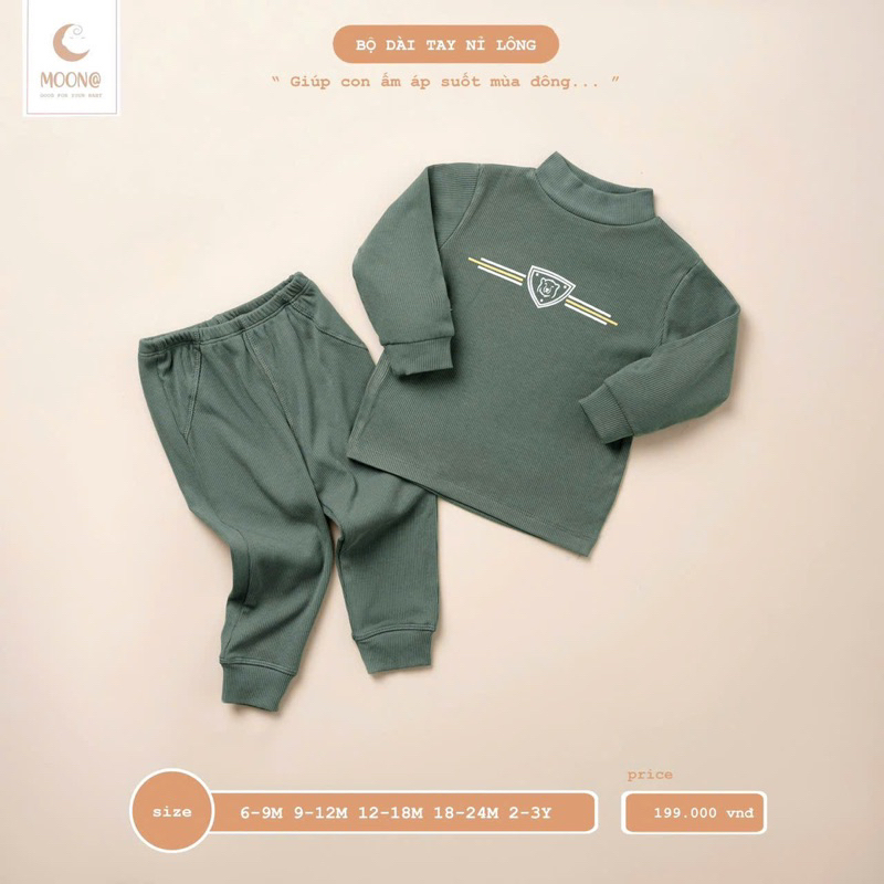 Bộ quần áo dài cài vai hãng Moon xả kho