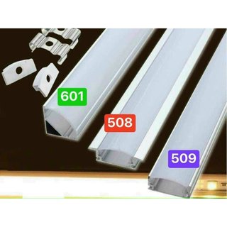 Thanh nhôm led định hình, thanh nhôm dùng cho led dán, led thanh 12v trang trí nội thất, tủ kệ t-508,u-509,v-601