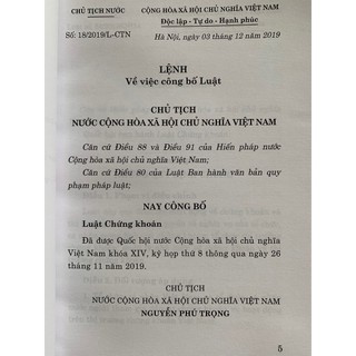 Sách - Luật Chứng Khoán (Hiện Hành)
