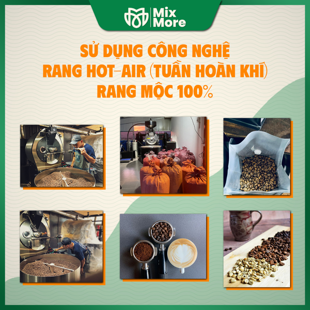 Cà phê Typica Cầu Đất Roplus Coffee nguyên chất 100% pha phin, máy, Coldbrew, Drip thơm nồng nàn Mixmore