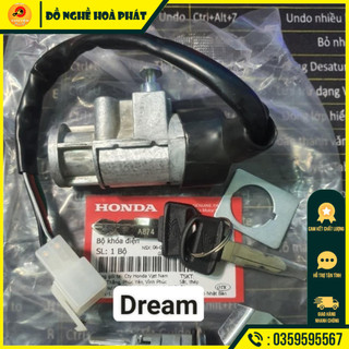 Bộ Ổ khoá xe máy Dream, Wave cá, Wave nhỏ, Zx, Hàng chính hãng