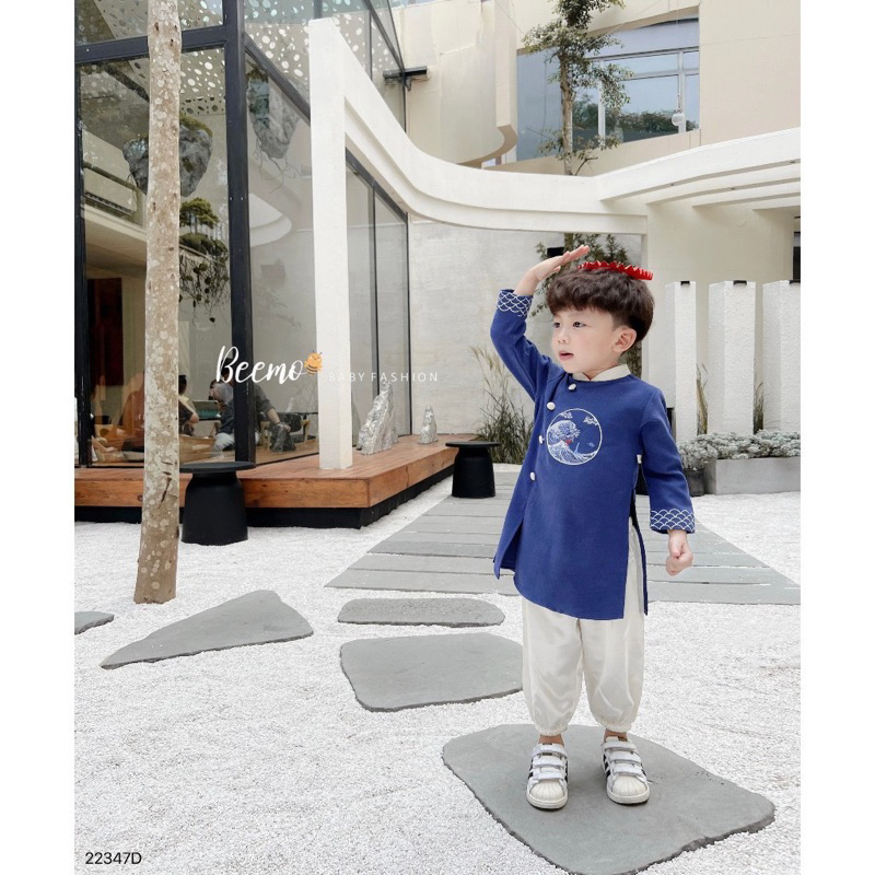 Set áo dài cách tân bé trai 9-30kg cực đẹp