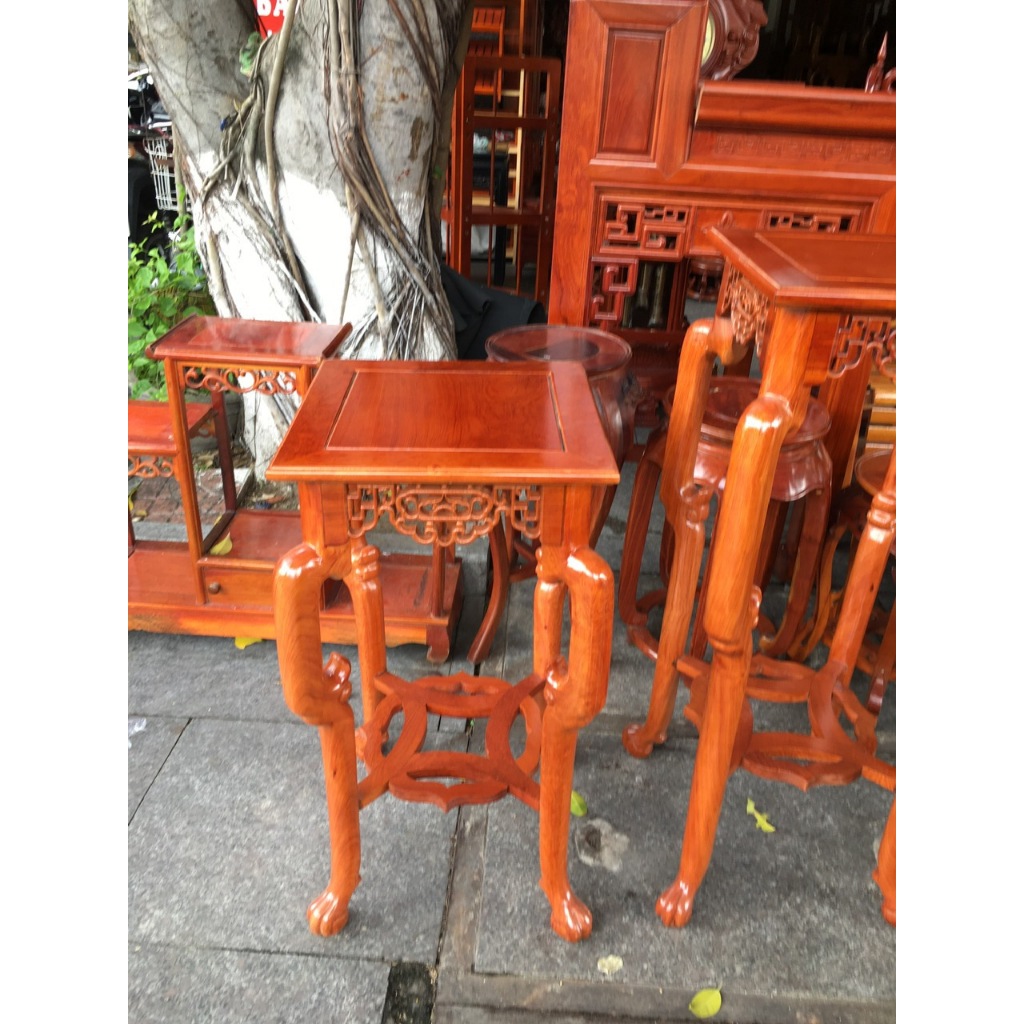 Đôn vuông mặt 40 x 40cm, cao 80 và 1m, gỗ hương, thích hợp kê vật dụng trang trí không gian nhà