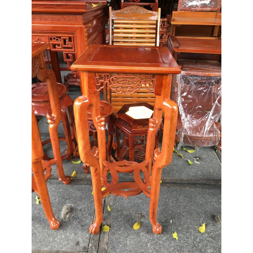 Đôn vuông mặt 40 x 40cm, cao 80 và 1m, gỗ hương, thích hợp kê vật dụng trang trí không gian nhà