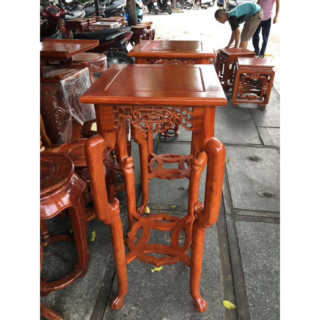 Đôn vuông mặt 40 x 40cm, cao 80 và 1m, gỗ hương, thích hợp kê vật dụng trang trí không gian nhà