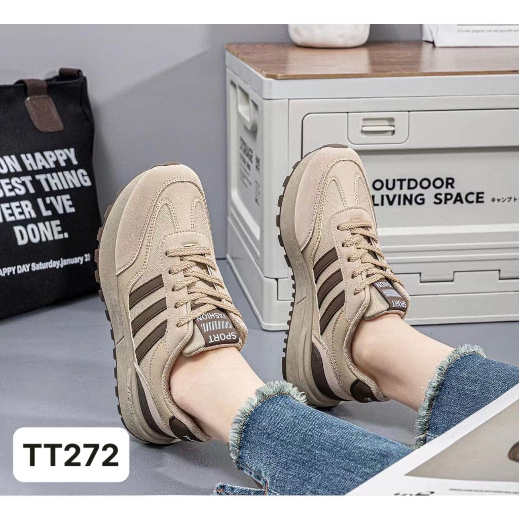 Giày thể thao nữ 3 vạch đế 3cm - TT272