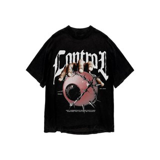 Áo thun in hình unisex nam nữ teeholic cotton cao cấp phong cách retro y2k control màu đen trắng THS271123_207