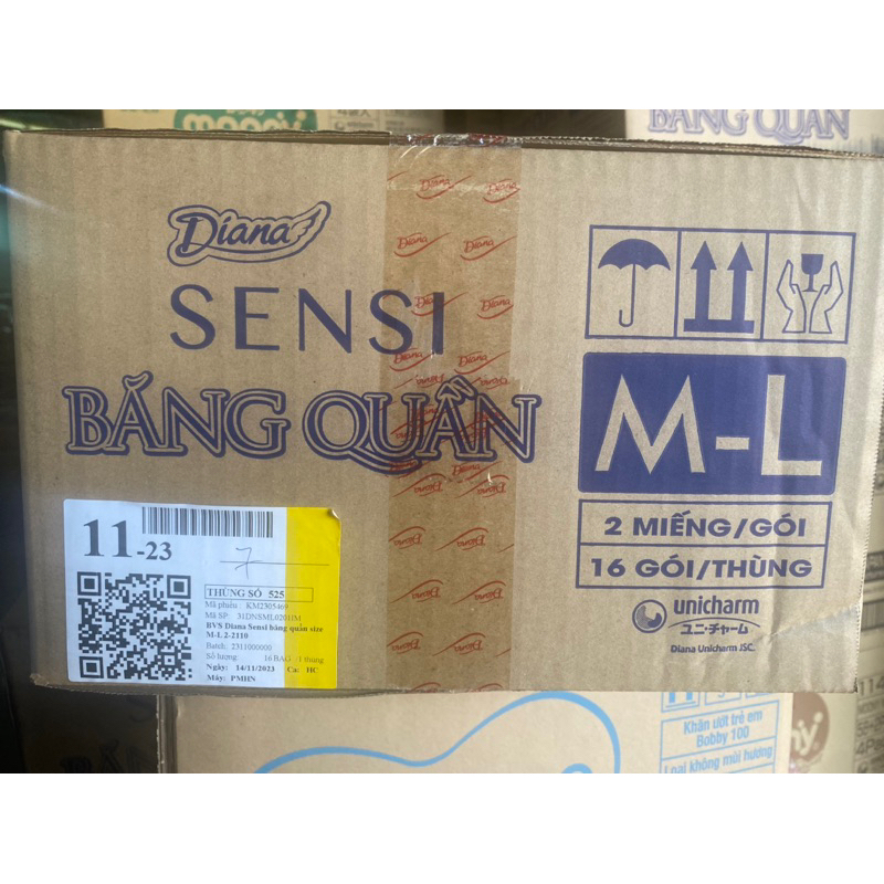 Chính Hãng  Băng Đêm Dạng Quần Diana size S-M/M-L 2/5 chiếc/gói