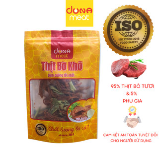 Khô bò sợi lá chanh dona meat - gói 200g