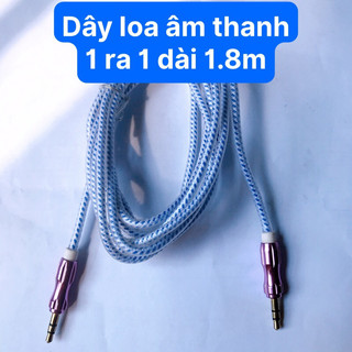 Dây audio 2 đầu 3.5 loại xịn bọc dù siêu chắc dài 1.8m