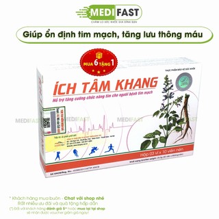 Ích Tâm Khang - Mua 6h tặng 1h bằng tem tích điểm - tốt cho tim mạch, huyết áp cao, mỡ máu - Hộp 30 viên